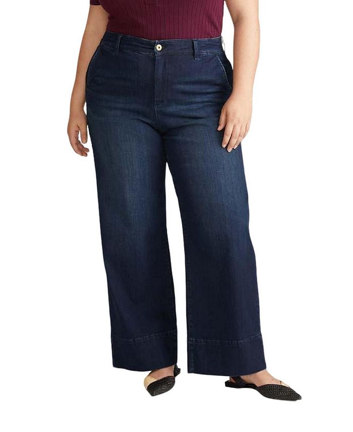 Женские джинсы Plus Carol с высокой посадкой и высокой эластичностью, голубой оттенок Universal Standard, синий 
Женские джинсы Plus Carol с высокой посадкой и высокой эластичностью, голубой оттенок Universal Standard, синий