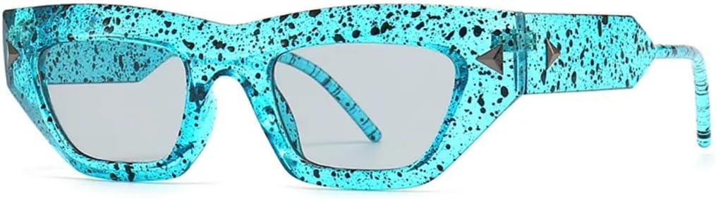 Маленькие квадратные солнцезащитные очки для женщин и мужчин в винтажном стиле «кошачий глаз» с пятнистым рисунком, класса люкс, защита от УФ-излучения UV400 UATXTAU, Blue
Маленькие квадратные солнцезащитные очки для женщин и мужчин в винтажном стиле «кошачий глаз» с пятнистым рисунком, класса люкс, защита от УФ-излучения UV400 UATXTAU, Blue