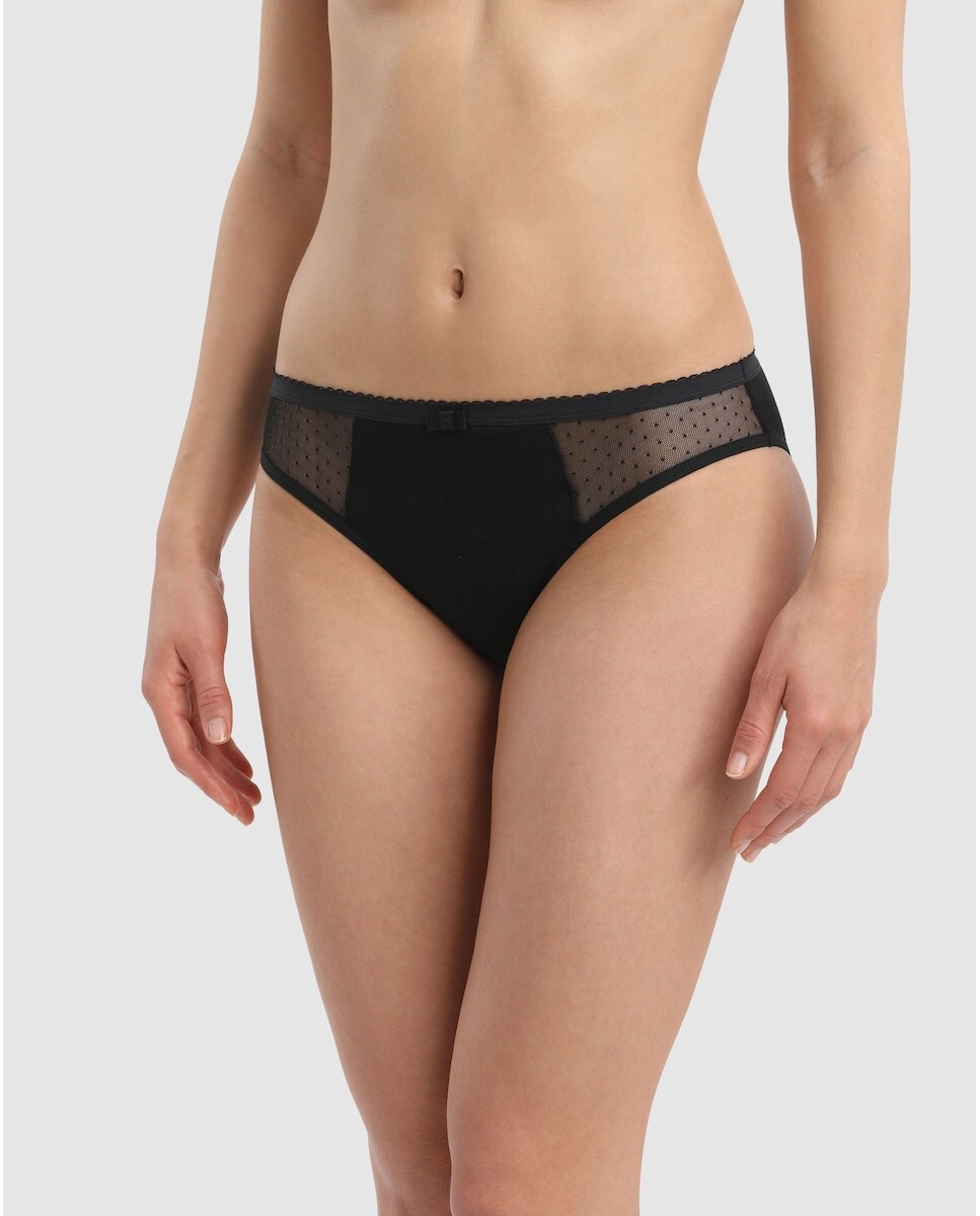 Хлопковые моющиеся менструальные трусики средней скорости потока Dim Protect Dim, черный 
Хлопковые моющиеся менструальные трусики средней скорости потока Dim Protect Dim, черный