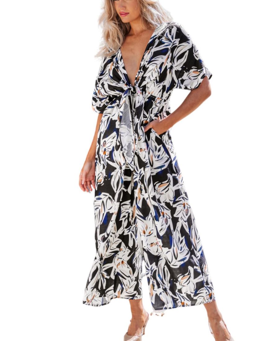 Женский комбинезон с цветочным принтом, V-образным вырезом и широкими штанинами Cupshe, Black
Женский комбинезон с цветочным принтом, V-образным вырезом и широкими штанинами Cupshe, Black