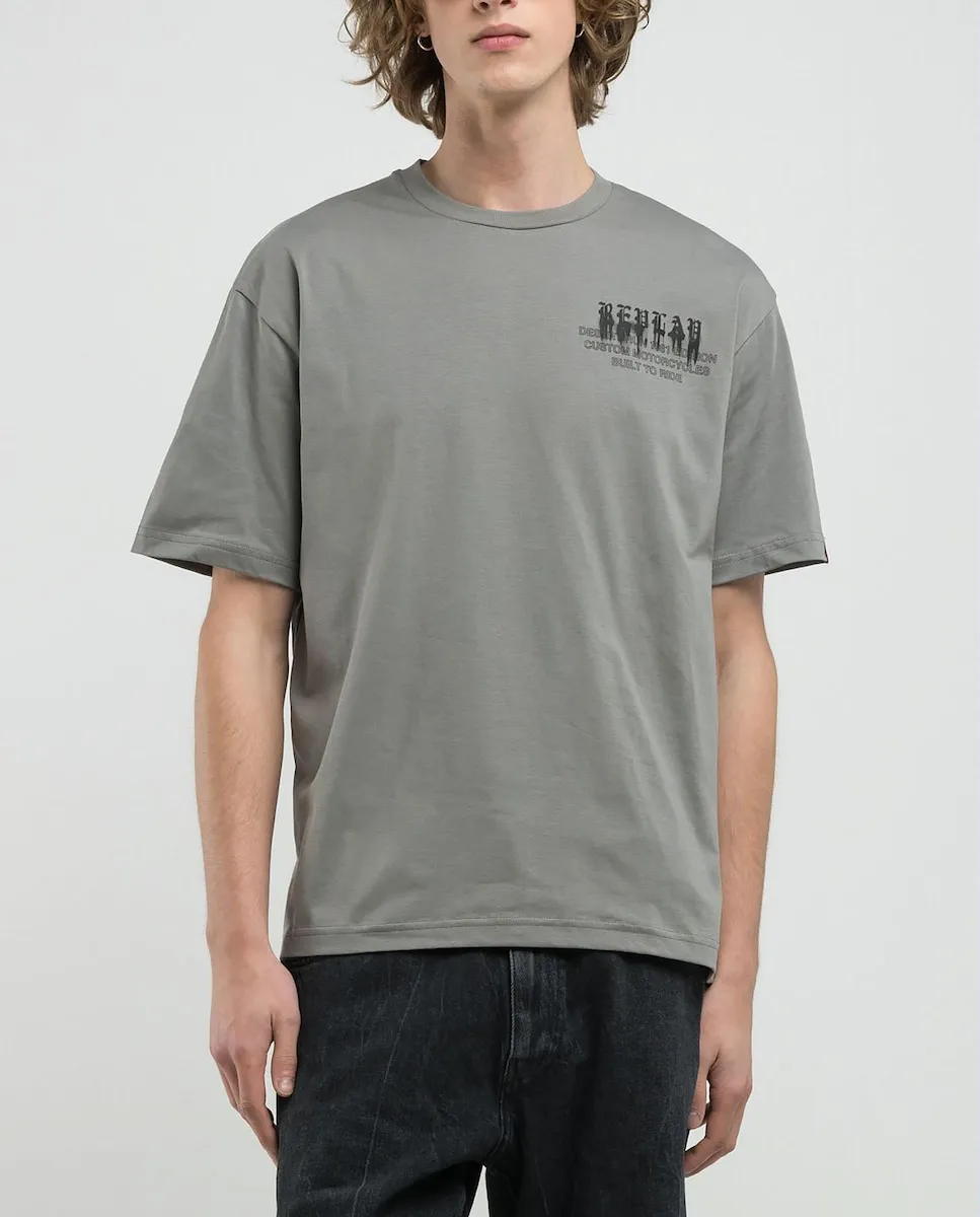 Мужская футболка с коротким рукавом и круглым вырезом Replay, серый
Мужская футболка с коротким рукавом и круглым вырезом Replay, серый