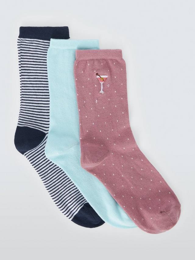 Носочки с вышивкой коктейли до щиколотки John Lewis, Pack of 3, Blue
Носочки с вышивкой коктейли до щиколотки John Lewis, Pack of 3, Blue