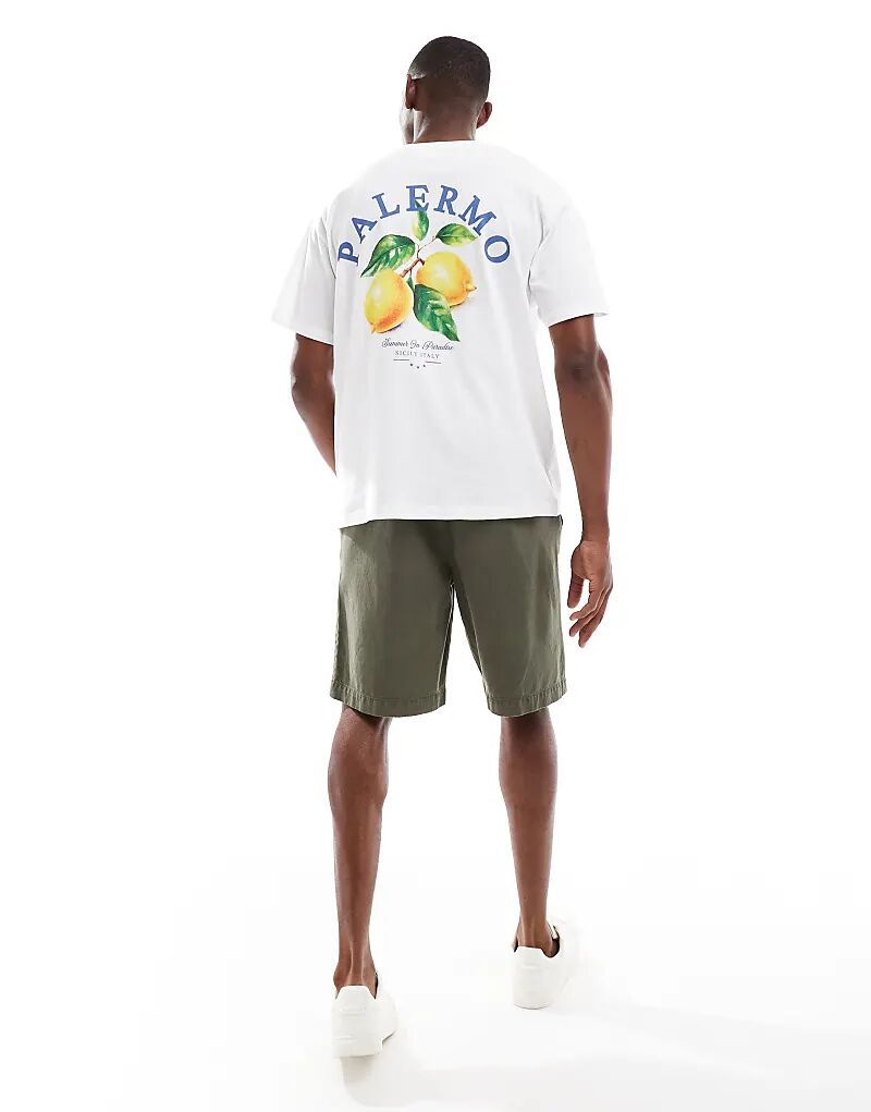 Футболка Jack & Jones свободного кроя с принтом «Палермо» на спине белого цвета
Футболка Jack & Jones свободного кроя с принтом «Палермо» на спине белого цвета