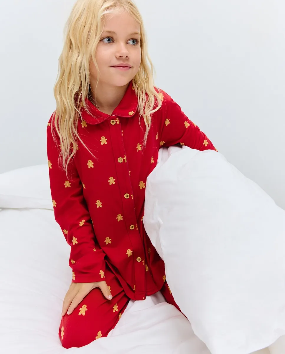 Длинная детская пижама на пуговицах с принтом Cotton Juice, розовый
Длинная детская пижама на пуговицах с принтом Cotton Juice, розовый