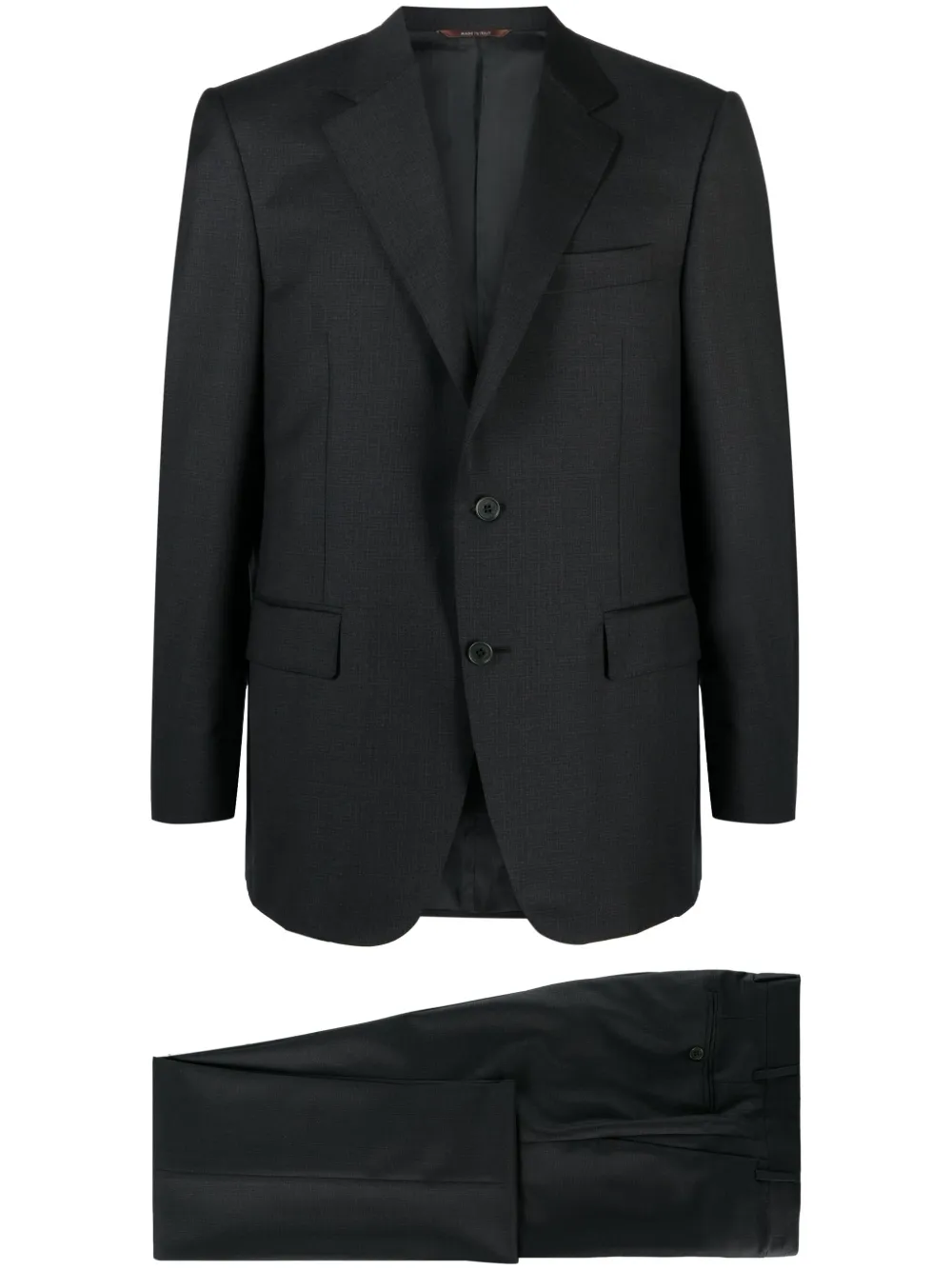 Шерстяной костюм с однобортным пиджаком Canali, черный
Шерстяной костюм с однобортным пиджаком Canali, черный