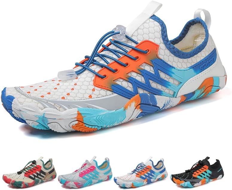 Защитные босоножки Barefoot, водные кроссовки с широкой носочной частью для женщин и мужчин, дышащая сетка, быстро сохнущие аква-кроссовки с противоскользящей подошвой для пеших прогулок, походов по рекам и тренировок в зале Kiyenus, синий
Защитные босоножки Barefoot, водные кроссовки с широкой носочной частью для женщин и мужчин, дышащая сетка, быстро сохнущие аква-кроссовки с противоскользящей подошвой для пеших прогулок, походов по рекам и тренировок в зале Kiyenus, синий