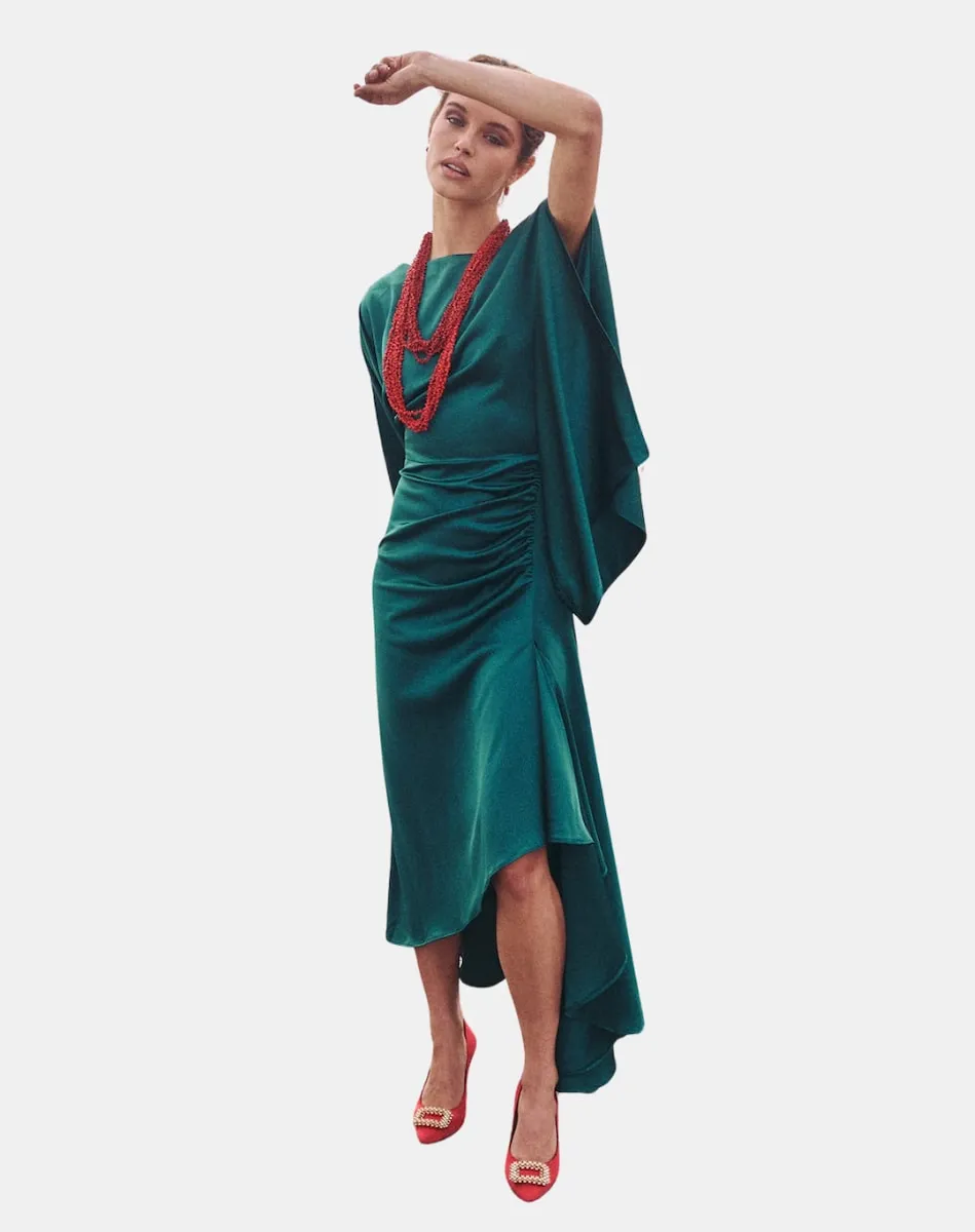 Миди-платье с цельнокроеными рукавами Miphai, зеленый
Миди-платье с цельнокроеными рукавами Miphai, зеленый