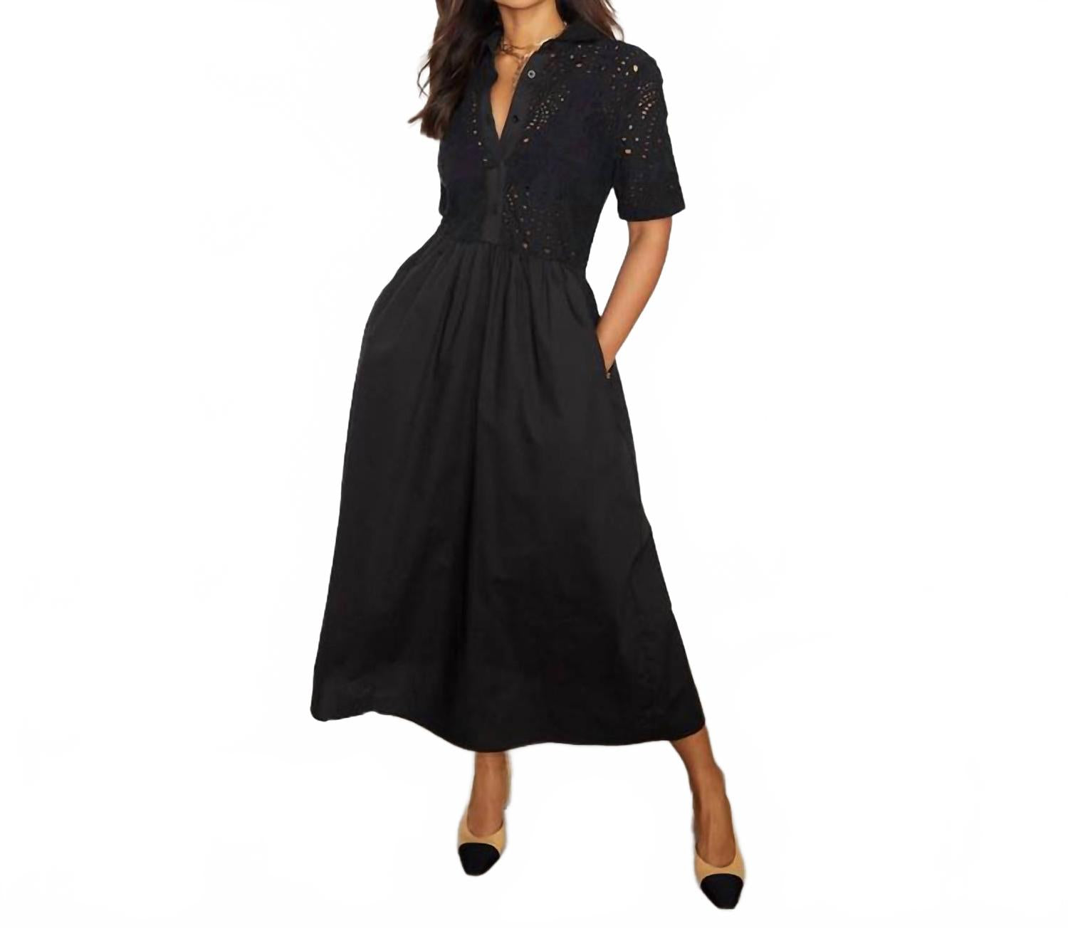 Платье миди Hayley в черном цвете Never fully dressed 
Платье миди Hayley в черном цвете Never fully dressed