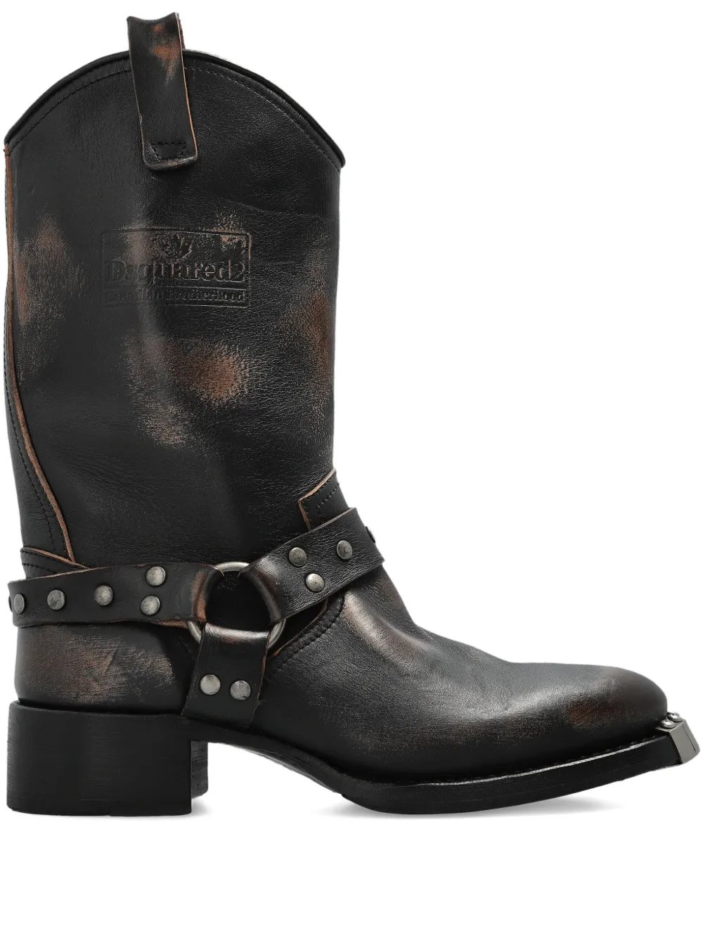 Байкерские ботинки из кожи с заклепками DSQUARED2, черный
Байкерские ботинки из кожи с заклепками DSQUARED2, черный