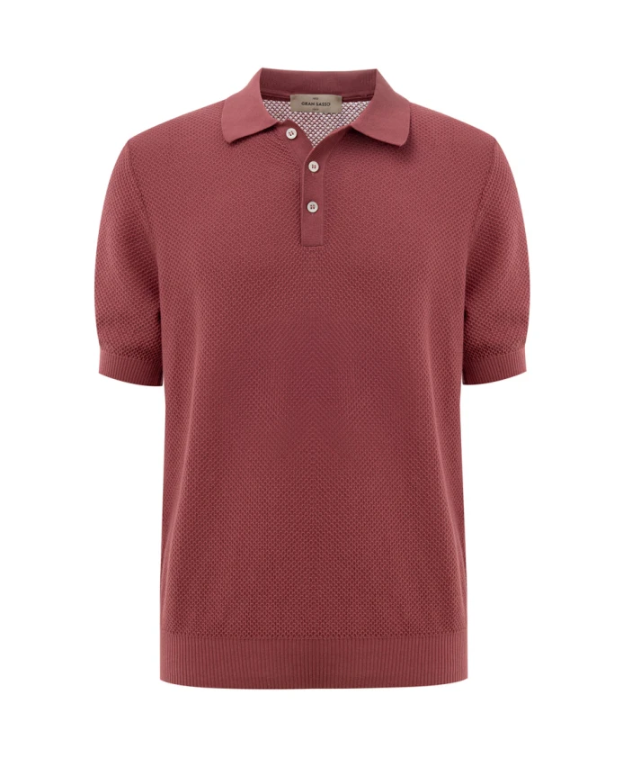 Поло-Рубашка с сотовой структурой, хлопок, классическая, на пуговицах. Gran Sasso, красный
Поло-Рубашка с сотовой структурой, хлопок, классическая, на пуговицах. Gran Sasso, красный