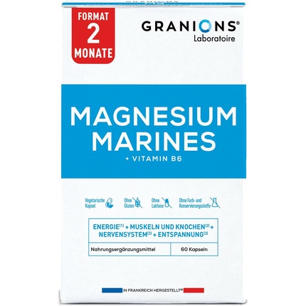 Магний 200 мг с витамином B6 для энергии - Marine Magnesium Granions
Магний 200 мг с витамином B6 для энергии - Marine Magnesium Granions