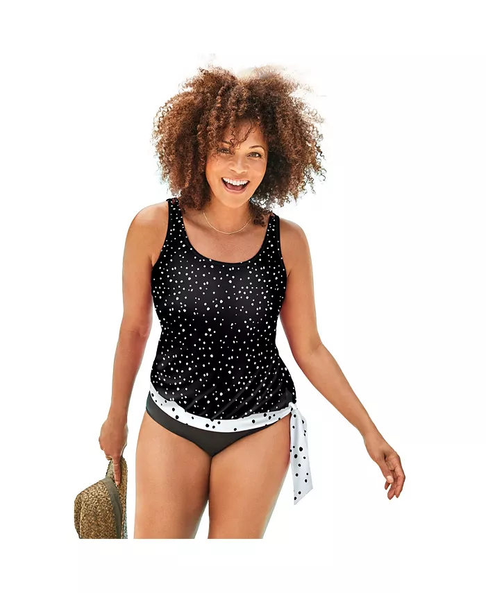 Женский топ-танкини с завязками по бокам и кокеткой Swimsuits for All, белый
Женский топ-танкини с завязками по бокам и кокеткой Swimsuits for All, белый