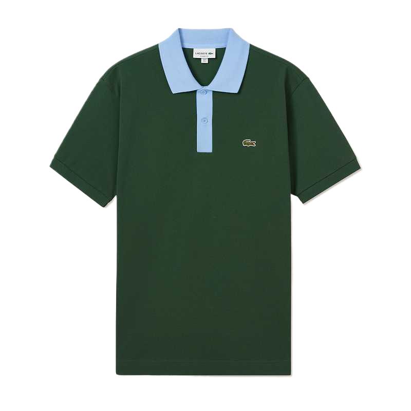 Поло с контрастным воротником LACOSTE, зеленый
Поло с контрастным воротником LACOSTE, зеленый