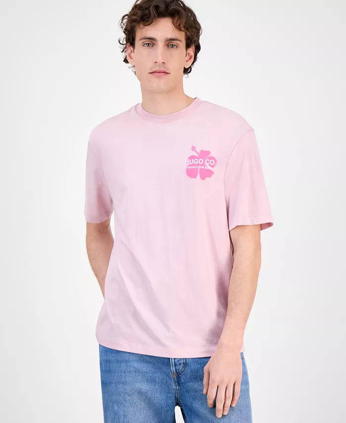 Мужская хлопковая футболка Nodiwop с логотипом Hugo Boss, розовый
Мужская хлопковая футболка Nodiwop с логотипом Hugo Boss, розовый