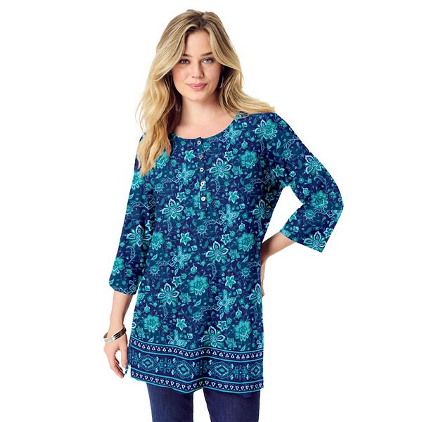 Женская футболка-туника plus size henley ultra drape Roaman'S, Navy Floral Border, Синий, Женская футболка-туника plus size henley ultra drape Roaman'S, Navy Floral Border
Женская футболка-туника plus size henley ultra drape Roaman'S, Navy Floral Border, Синий, Женская футболка-туника plus size henley ultra drape Roaman'S, Navy Floral Border