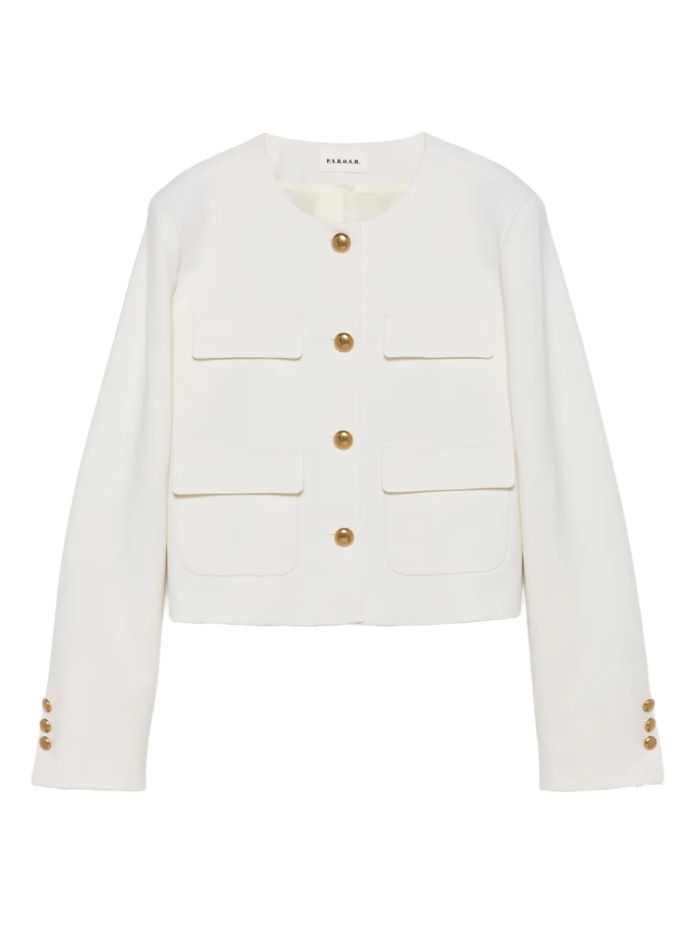 Куртка с клапанами на пуговицах P.A.R.O.S.H., белый
Куртка с клапанами на пуговицах P.A.R.O.S.H., белый