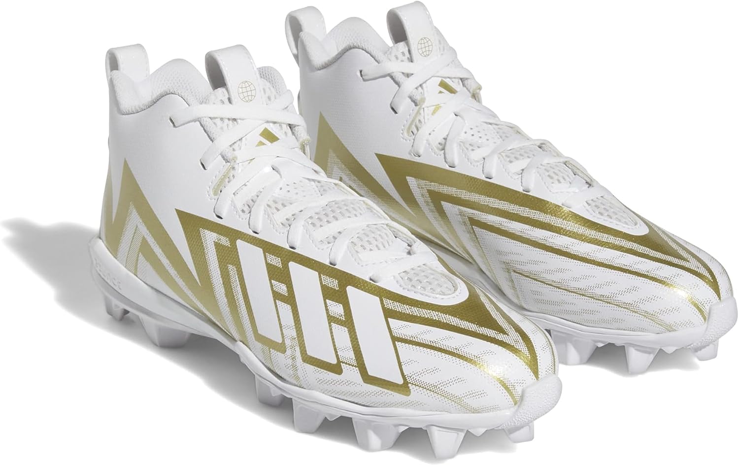 Футбольные бутсы Adidas Mens Freak 23 для игры в линию, белый/золотой
Футбольные бутсы Adidas Mens Freak 23 для игры в линию, белый/золотой