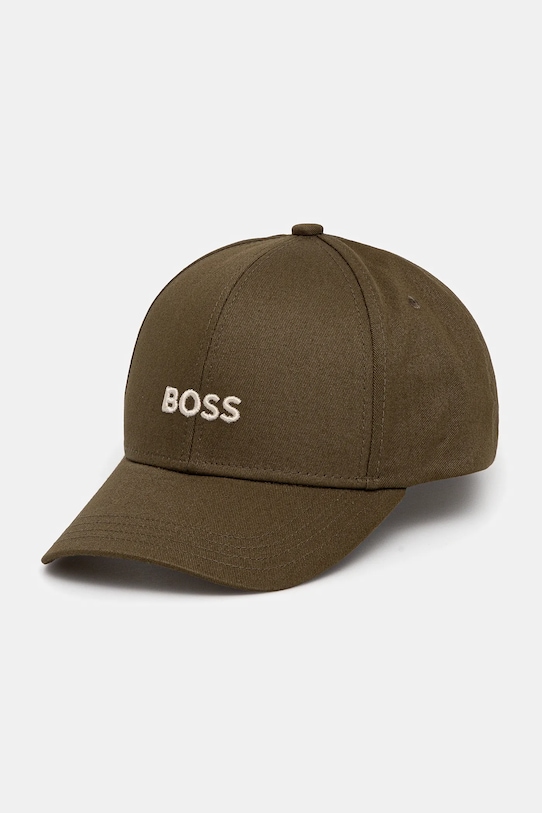 Хлопковая кепка с козырьком Boss, зеленый
Хлопковая кепка с козырьком Boss, зеленый