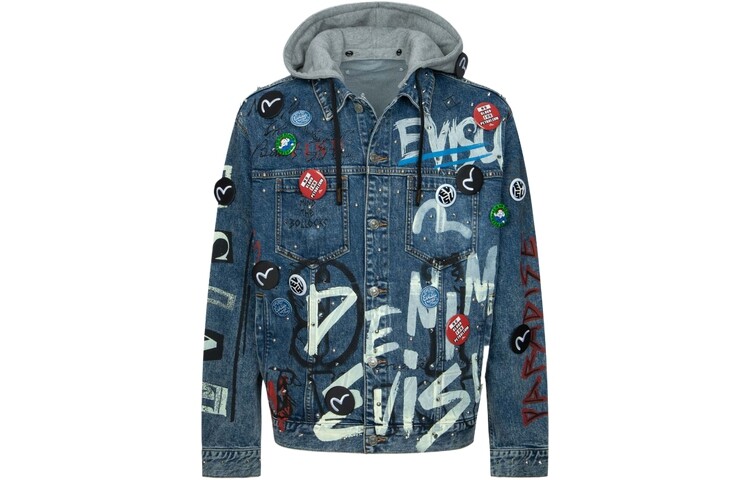 Джинсовая куртка мужская джинсовая синяя Evisu, синий
Джинсовая куртка мужская джинсовая синяя Evisu, синий