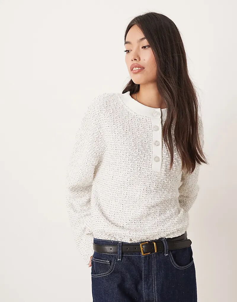 Текстурированная кофта-хенли с длинными рукавами из букле ASOS DESIGN цвета слоновой кости
Текстурированная кофта-хенли с длинными рукавами из букле ASOS DESIGN цвета слоновой кости