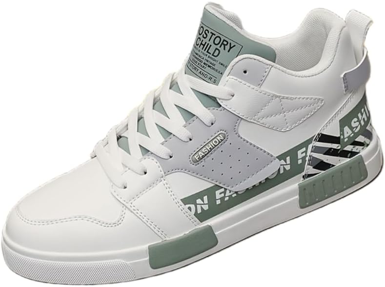 Мужские модные высокие скейт-кроссовки с контрастной расцветкой - ретро-уличный стиль, кроссовки на шнуровке, противоскользящая подошва, легкая амортизация, прочная конструкция для повседневной носки и активного отдыха Hoalox, зеленый
Мужские модные высокие скейт-кроссовки с контрастной расцветкой - ретро-уличный стиль, кроссовки на шнуровке, противоскользящая подошва, легкая амортизация, прочная конструкция для повседневной носки и активного отдыха Hoalox, зеленый