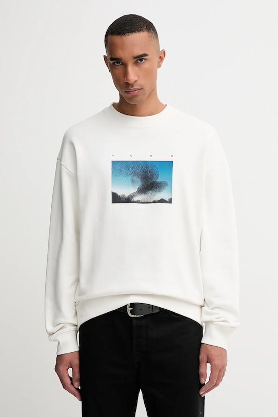 Хлопковая толстовка Hugo, белый
Хлопковая толстовка Hugo, белый