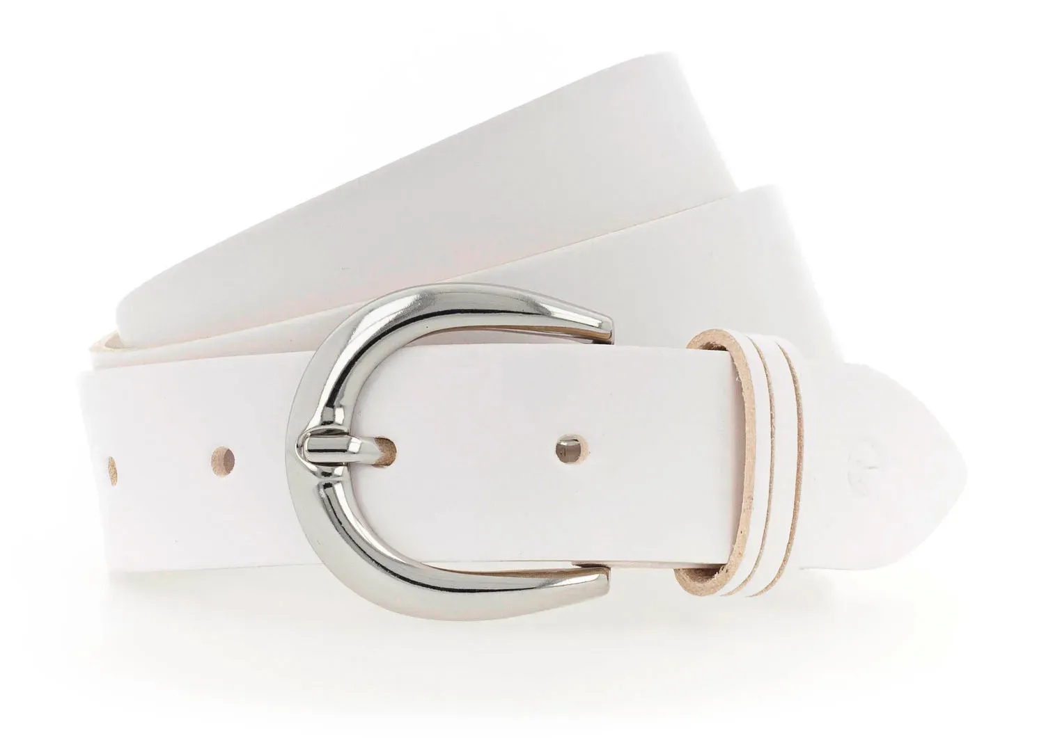 Кожаный ремень Tamaris с блестящей серебряной застежкой, белый
Кожаный ремень Tamaris с блестящей серебряной застежкой, белый