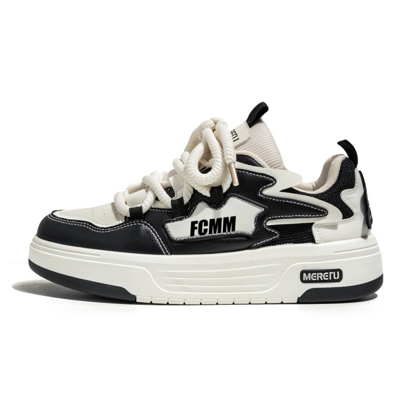 Дышащие увеличивающие рост детские повседневные кроссовки для подростков FCMM, белый/черный 
Дышащие увеличивающие рост детские повседневные кроссовки для подростков FCMM, белый/черный