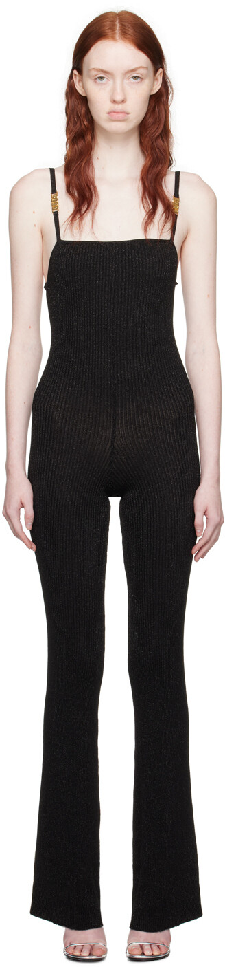 Черный комбинезон с эффектом металлик GCDS
Черный комбинезон с эффектом металлик GCDS