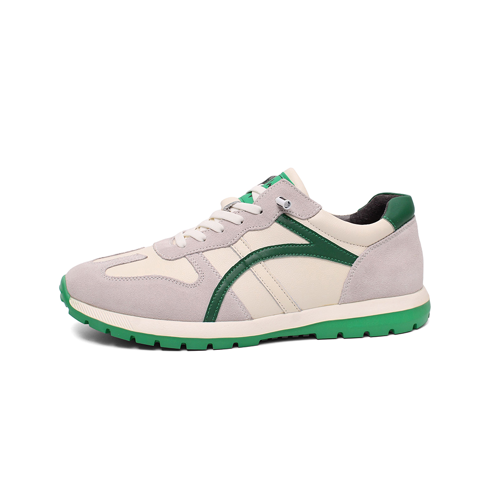 Низкие повседневные туфли мужские Daying, White Green 
Низкие повседневные туфли мужские Daying, White Green