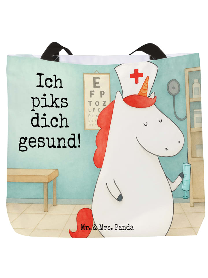 Сумка-шоппер с изображением медсестры-единорога и надписью белого цвета Mr. & Mrs. Panda
Сумка-шоппер с изображением медсестры-единорога и надписью белого цвета Mr. & Mrs. Panda
