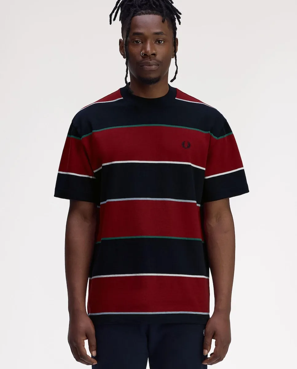 Мужская футболка в полоску с короткими рукавами Fred Perry, черный/красный
Мужская футболка в полоску с короткими рукавами Fred Perry, черный/красный