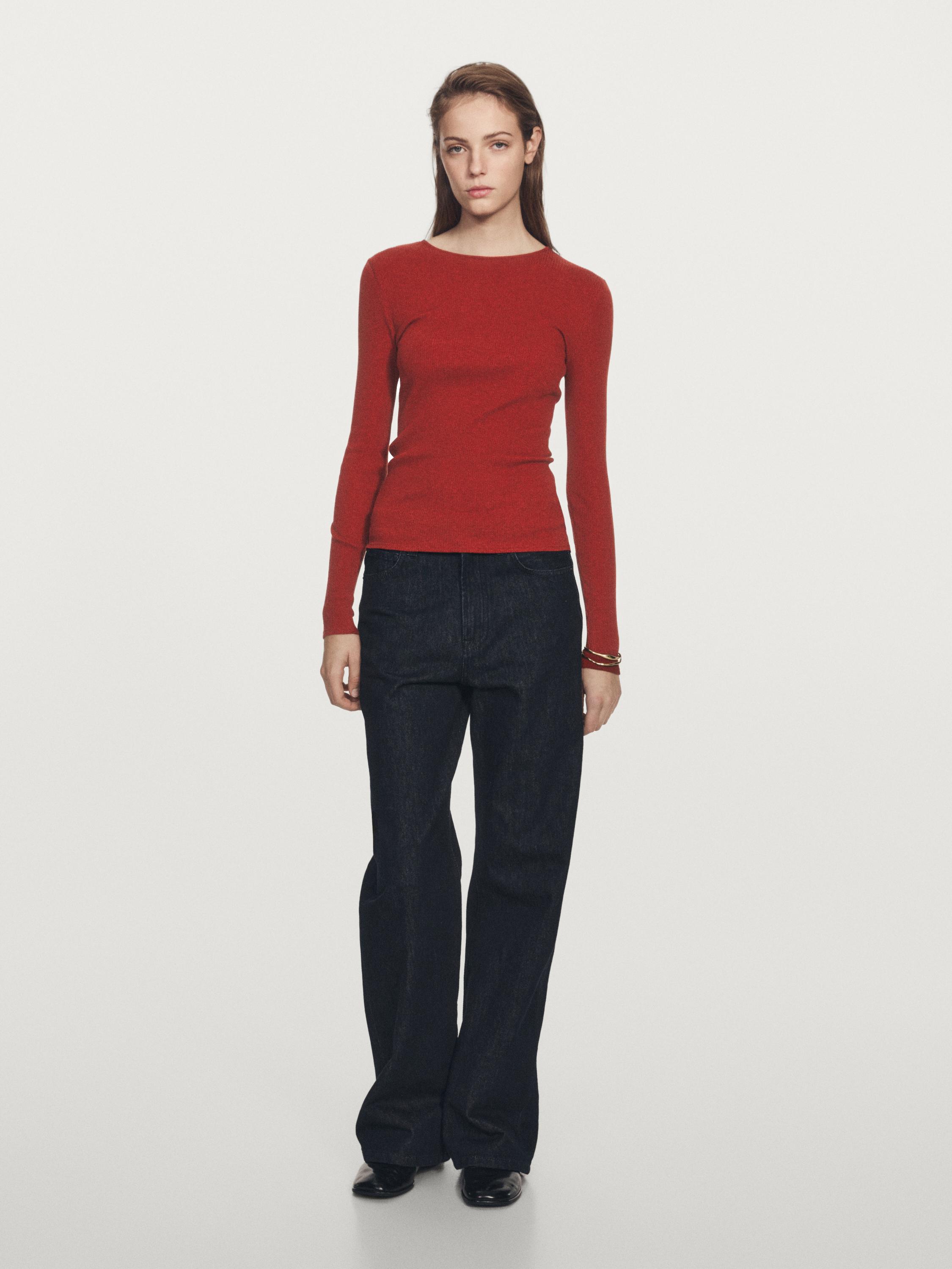 Футболка с длинным рукавом и ребристой отделкой Massimo Dutti, красный
Футболка с длинным рукавом и ребристой отделкой Massimo Dutti, красный