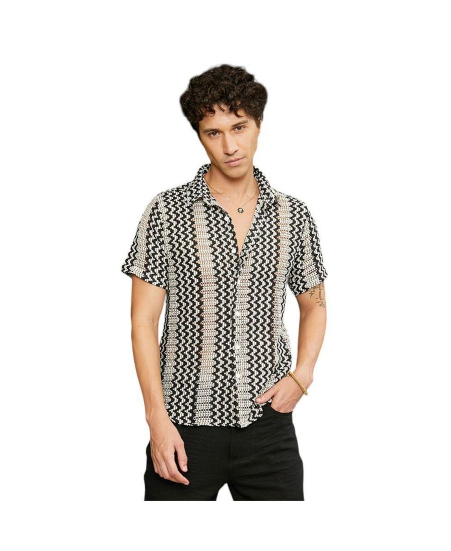 Мужская рубашка зигзагообразной вязки Campus Sutra, White
Мужская рубашка зигзагообразной вязки Campus Sutra, White