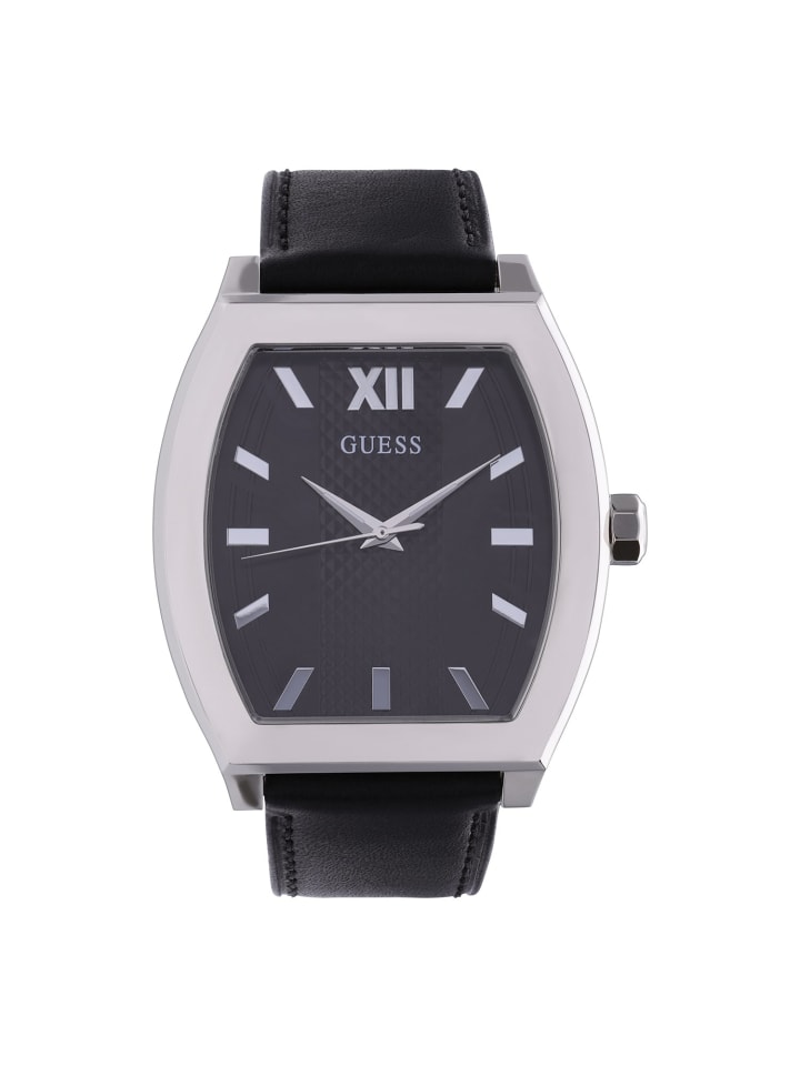 Кожаные кварцевые часы Guess серебристого цвета
Кожаные кварцевые часы Guess серебристого цвета