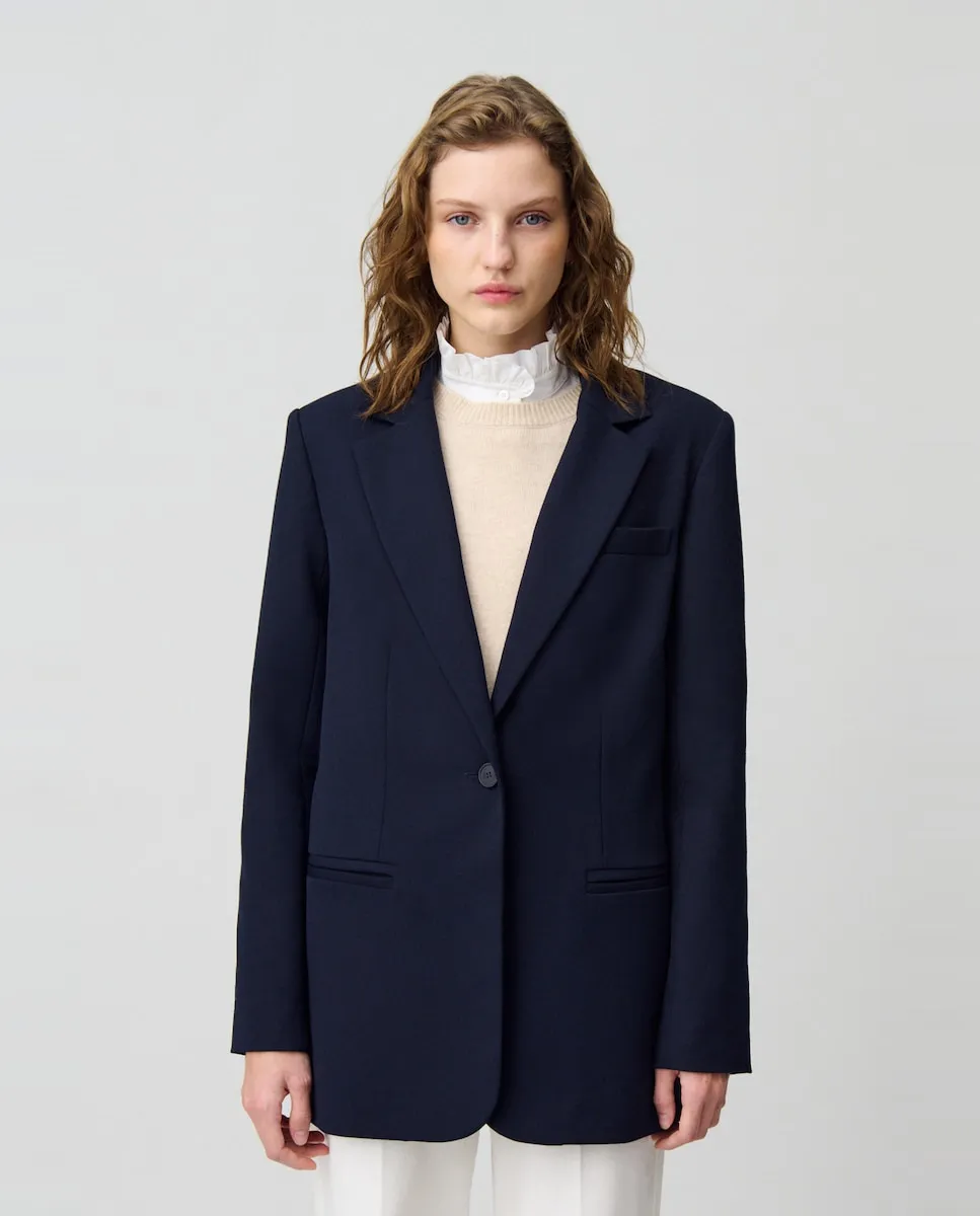 Женский оверсайз блейзер на пуговицах Claudie Pierlot, темно-синий
Женский оверсайз блейзер на пуговицах Claudie Pierlot, темно-синий