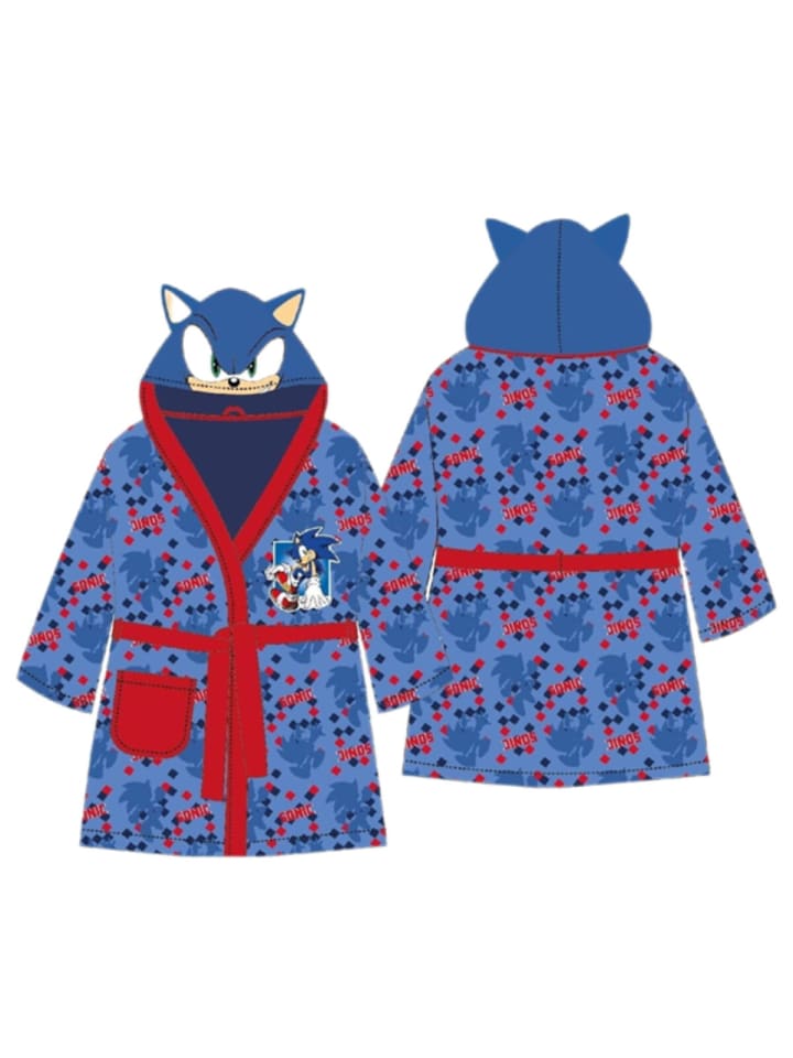 Sonic Банный халат с капюшоном, поясом и карманом в виде Соника для мальчиков, синий
Sonic Банный халат с капюшоном, поясом и карманом в виде Соника для мальчиков, синий