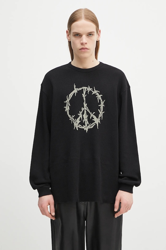 Хлопковая толстовка peace press gothic waffle ls tee Aries, черный
Хлопковая толстовка peace press gothic waffle ls tee Aries, черный