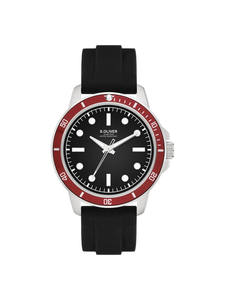 s.Oliver Спортивные и стильные наручные часы черного цвета
s.Oliver Спортивные и стильные наручные часы черного цвета