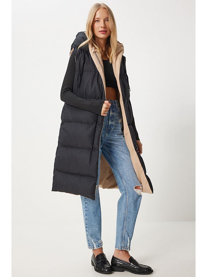 Happiness Istanbul Двусторонний жилет черного/бежевого цвета
Happiness Istanbul Двусторонний жилет черного/бежевого цвета