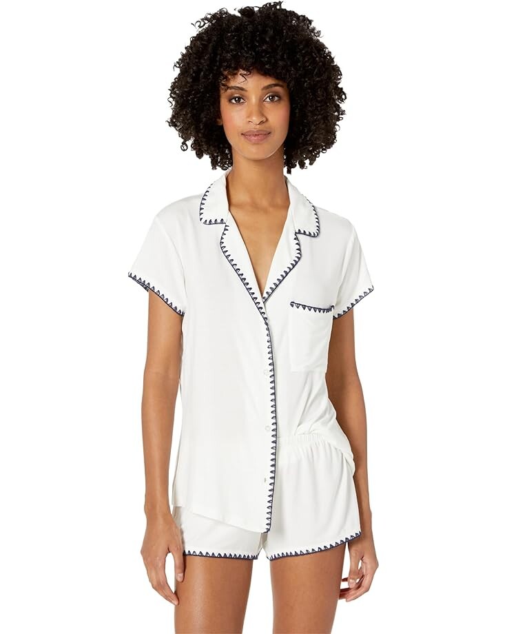 Пижама Eberjey Frida Shortie Pj Set, цвет Ivory/Navy
Пижама Eberjey Frida Shortie Pj Set, цвет Ivory/Navy