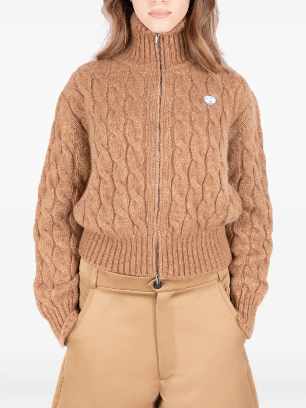 Кардиган на молнии Société Anonyme Bia косой вязки, коричневый
Кардиган на молнии Société Anonyme Bia косой вязки, коричневый