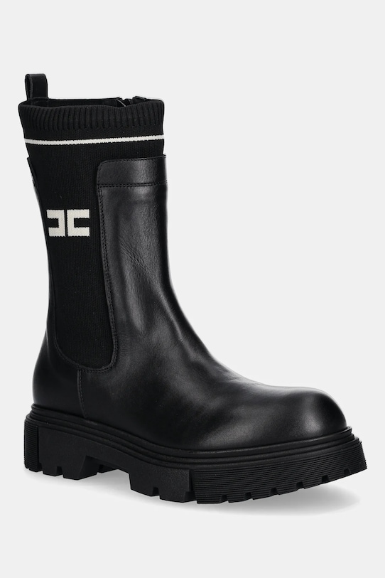 Кожаные детские ботинки Elisabetta Franchi, черный
Кожаные детские ботинки Elisabetta Franchi, черный