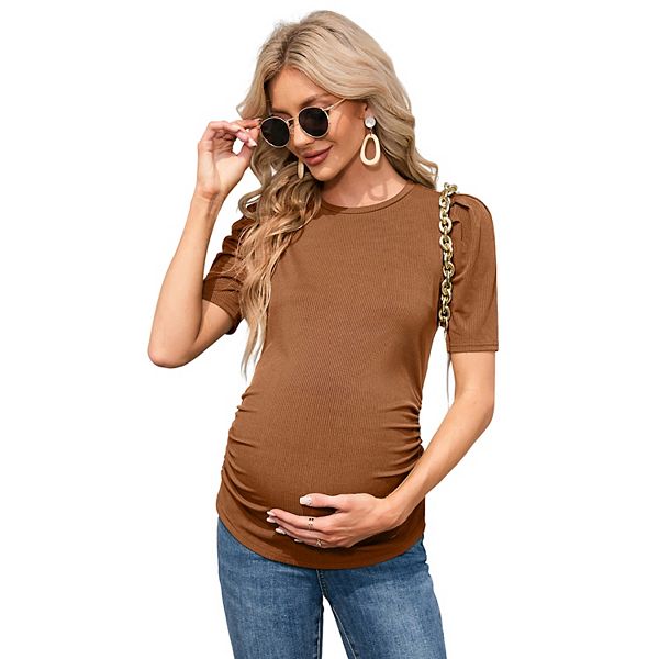 Женская блузка для беременных с флоральным принтом и рукавами-фонариками Seoria, Brown
Женская блузка для беременных с флоральным принтом и рукавами-фонариками Seoria, Brown