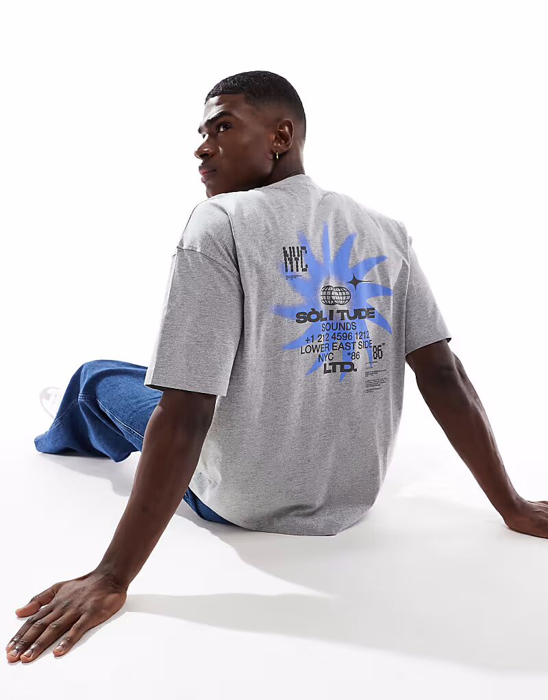 Футболка оверсайз ASOS DESIGN с небесным принтом серого меланжевого цвета
Футболка оверсайз ASOS DESIGN с небесным принтом серого меланжевого цвета