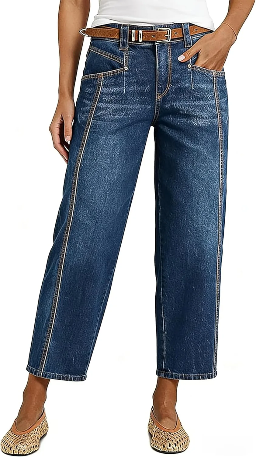 Женские джинсы с высокой талией и широкими штанинами Flvsun
Женские джинсы с высокой талией и широкими штанинами Flvsun