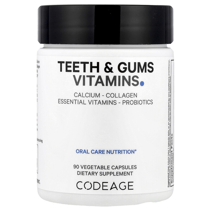 Codeage, Витамины для зубов и десен, 90 растительных капсул
Codeage, Витамины для зубов и десен, 90 растительных капсул
