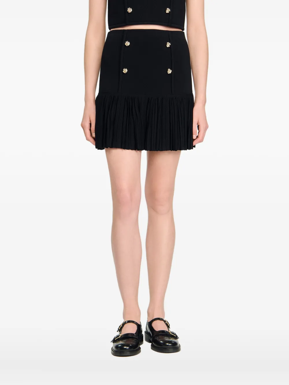 Плиссированная двубортная юбка SANDRO, черный
Плиссированная двубортная юбка SANDRO, черный