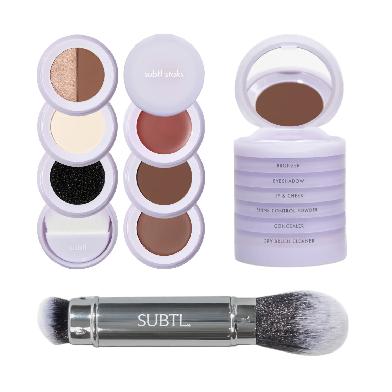 Многофункциональный набор для макияжа лица 6-в-1 с двусторонней кистью для лица SUBTL. Beauty, 021N (Deep with neutral undertones)
Многофункциональный набор для макияжа лица 6-в-1 с двусторонней кистью для лица SUBTL. Beauty, 021N (Deep with neutral undertones)