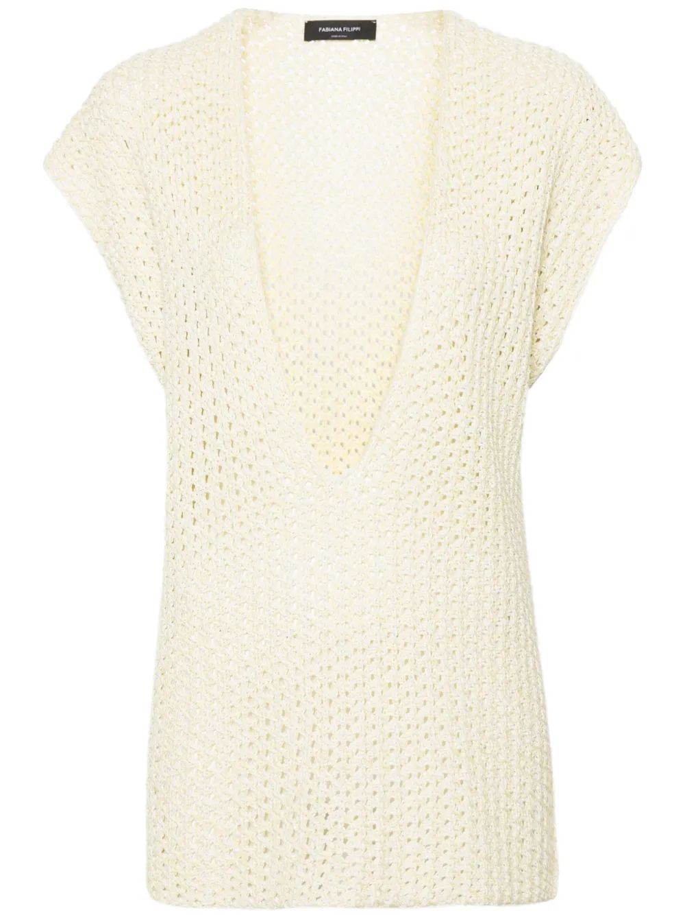 Топ рыхлой вязки с v-образным вырезом Fabiana Filippi, желтый
Топ рыхлой вязки с v-образным вырезом Fabiana Filippi, желтый